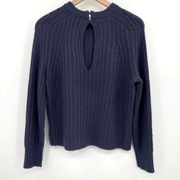 NWT 360 Cashmere Pamela Ribbed Wool & Cashmere Blend Sweater Prussian Sz XS Blue - Picture 10 of 14